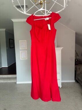 Anthropologie The Cecily Fit & Flare Sweetheart Dress by Maeve Midi Size XS